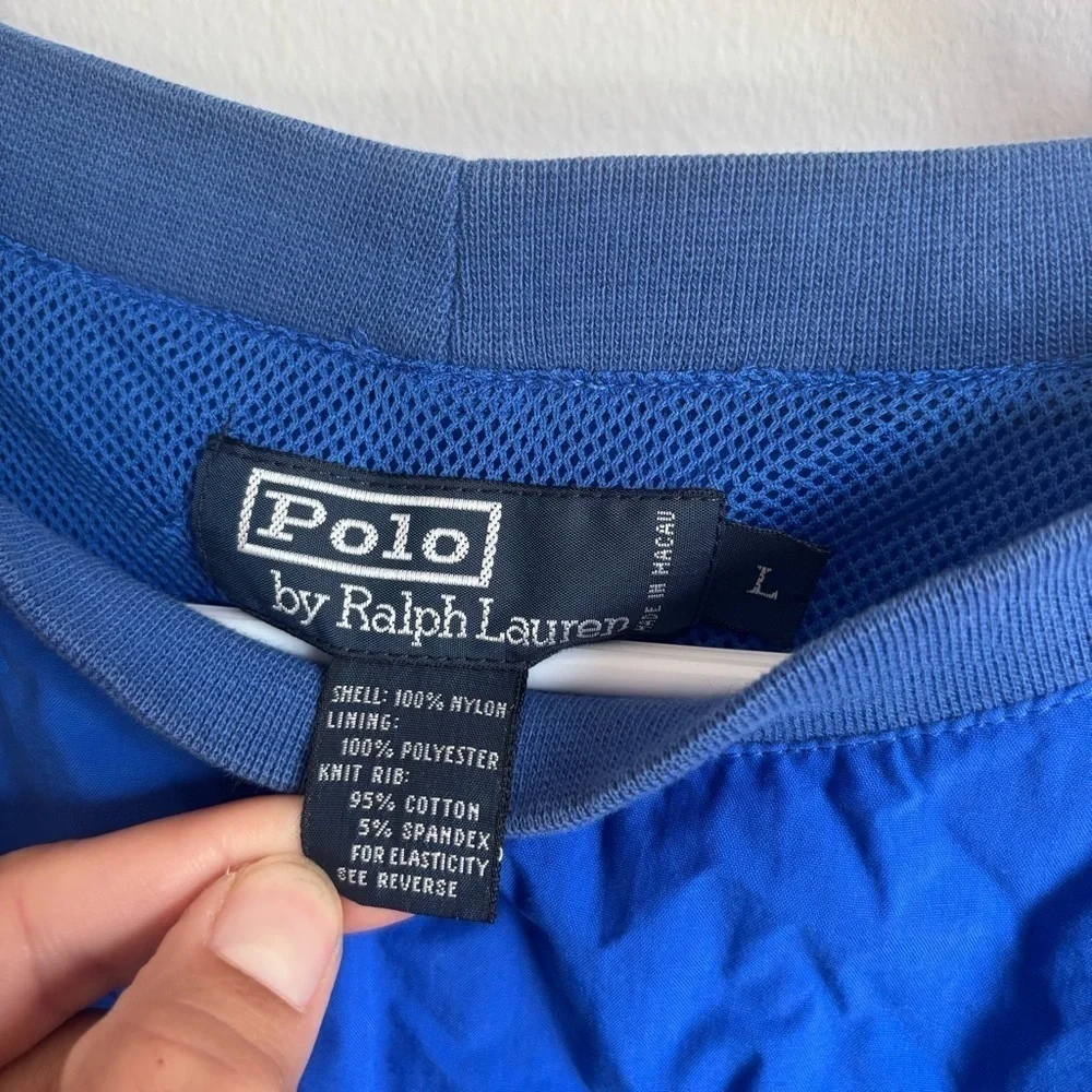 ⭐️⭐️⭐️Vintage Polo Ralph Lauren Windbreaker Golf Jacket Mens L 90s Pullover Logo